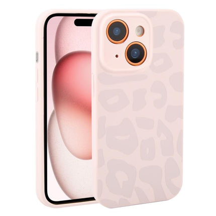 Precision Hole Leopard Print Liquid Silicone Phone Case, For iPhone 15 Plus, For iPhone 15