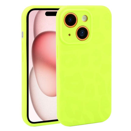 Precision Hole Leopard Print Liquid Silicone Phone Case, For iPhone 15 Plus, For iPhone 15
