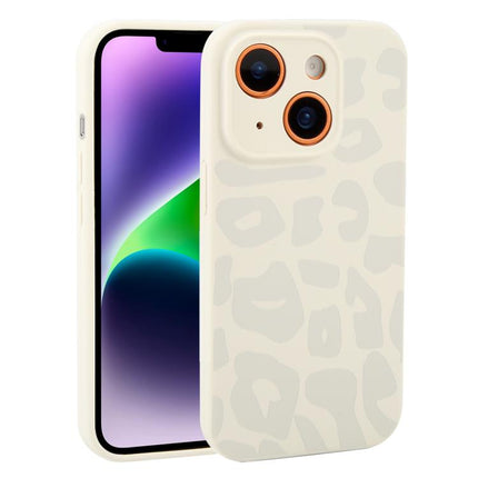 Precision Hole Leopard Print Liquid Silicone Phone Case, For iPhone 14 Plus, For iPhone 14