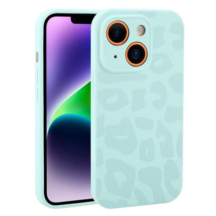 Precision Hole Leopard Print Liquid Silicone Phone Case, For iPhone 14 Plus, For iPhone 14