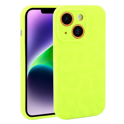 Precision Hole Leopard Print Liquid Silicone Phone Case, For iPhone 14 Plus, For iPhone 14