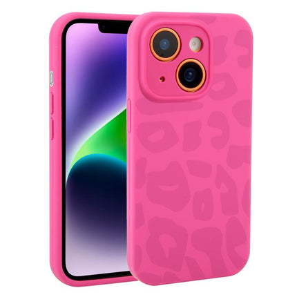 Precision Hole Leopard Print Liquid Silicone Phone Case, For iPhone 14 Plus, For iPhone 14