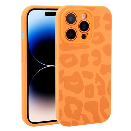 Precision Hole Leopard Print Liquid Silicone Phone Case, For iPhone 14 Pro, For iPhone 14 Pro Max