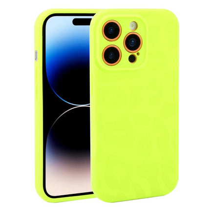Precision Hole Leopard Print Liquid Silicone Phone Case, For iPhone 14 Pro, For iPhone 14 Pro Max