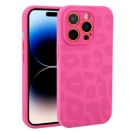 Precision Hole Leopard Print Liquid Silicone Phone Case, For iPhone 14 Pro, For iPhone 14 Pro Max
