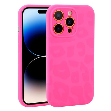 Precision Hole Leopard Print Liquid Silicone Phone Case, For iPhone 14 Pro, For iPhone 14 Pro Max