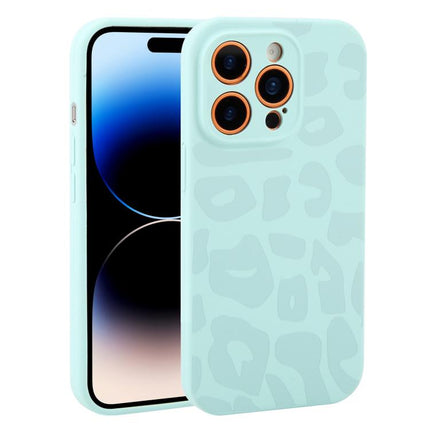 Precision Hole Leopard Print Liquid Silicone Phone Case, For iPhone 14 Pro, For iPhone 14 Pro Max