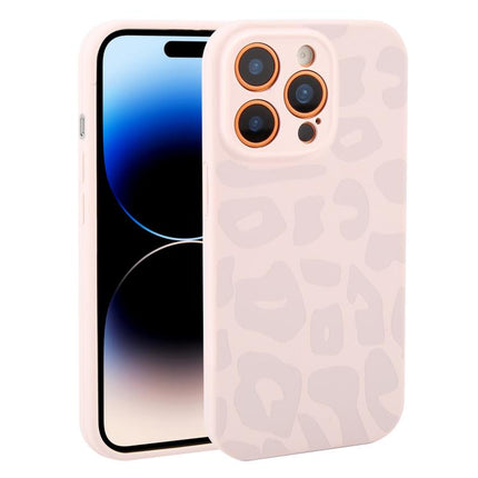 Precision Hole Leopard Print Liquid Silicone Phone Case, For iPhone 14 Pro, For iPhone 14 Pro Max
