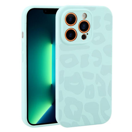 Precision Hole Leopard Print Liquid Silicone Phone Case, For iPhone 13 Pro Max, For iPhone 13 Pro