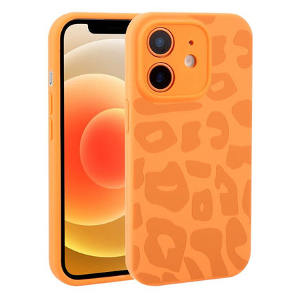 Precision Hole Leopard Print Liquid Silicone Phone Case, For iPhone 13, For iPhone 12