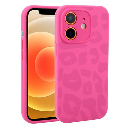 Precision Hole Leopard Print Liquid Silicone Phone Case, For iPhone 13, For iPhone 12