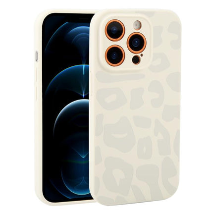Precision Hole Leopard Print Liquid Silicone Phone Case, For iPhone 12 Pro Max, For iPhone 12 Pro