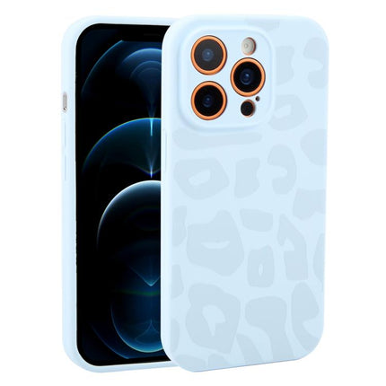 Precision Hole Leopard Print Liquid Silicone Phone Case, For iPhone 12 Pro Max, For iPhone 12 Pro