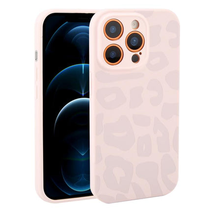 Precision Hole Leopard Print Liquid Silicone Phone Case, For iPhone 12 Pro Max, For iPhone 12 Pro