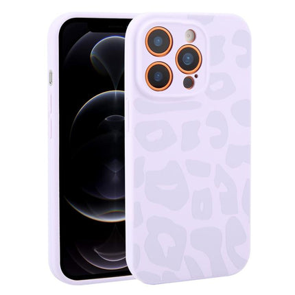 Precision Hole Leopard Print Liquid Silicone Phone Case, For iPhone 12 Pro Max, For iPhone 12 Pro
