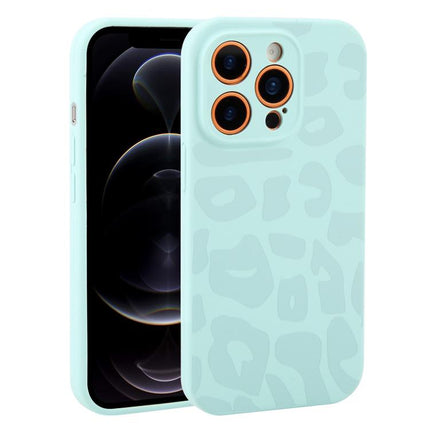 Precision Hole Leopard Print Liquid Silicone Phone Case, For iPhone 12 Pro Max, For iPhone 12 Pro