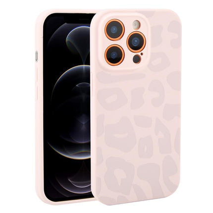 Precision Hole Leopard Print Liquid Silicone Phone Case, For iPhone 12 Pro Max, For iPhone 12 Pro