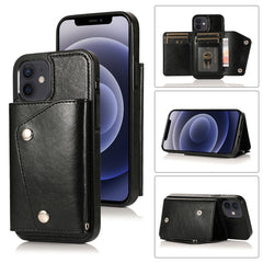 Funda de piel sintética y TPU a prueba de golpes con ranuras para tarjetas, soporte, marco de fotos, billetera y cordón, para iPhone 12 mini, para iPhone 12/12 Pro, para iPhone 12 Pro Max