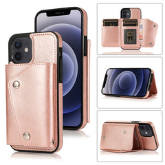 Funda de piel sintética y TPU a prueba de golpes con ranuras para tarjetas, soporte, marco de fotos, billetera y cordón, para iPhone 12 mini, para iPhone 12/12 Pro, para iPhone 12 Pro Max