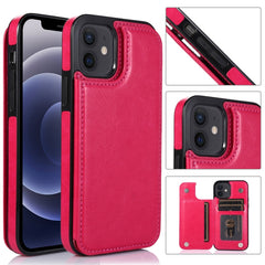 Funda de piel sintética y TPU a prueba de golpes con ranuras para tarjetas, soporte, marco de fotos y billetera, para iPhone 12 mini, para iPhone 12/12 Pro, para iPhone 12 Pro Max