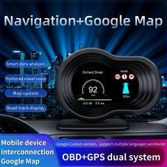 F9 OBD2 + GPS Mode Car HUD Head-up Display Speed / Water Temperature / Voltage Display, F9 OBD2 GPS