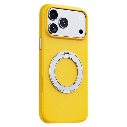Boundless Series Rock Sand Magnetic Phone Case with 360 Degree Rotating Alloy Stand, For iPhone 17 Pro Max, For iPhone 17 Pro, For iPhone 16 Pro Max, For iPhone 16 Pro