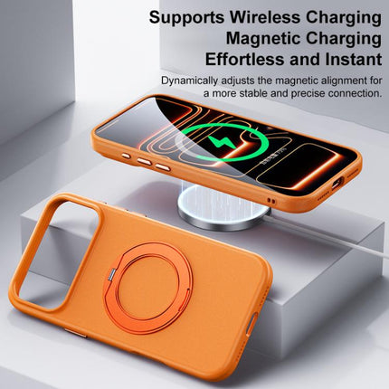 Boundless Series Rock Sand Magnetic Phone Case with 360 Degree Rotating Alloy Stand, For iPhone 17 Pro Max, For iPhone 17 Pro, For iPhone 16 Pro Max, For iPhone 16 Pro