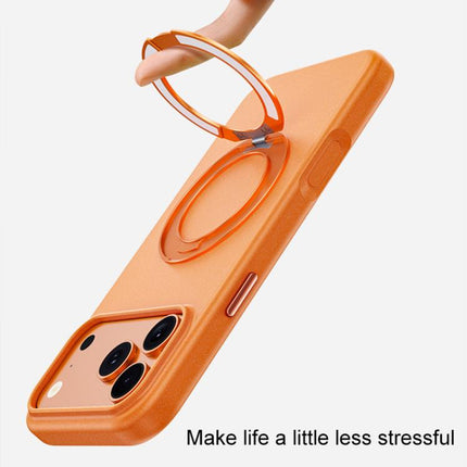 Boundless Series Rock Sand Magnetic Phone Case with 360 Degree Rotating Alloy Stand, For iPhone 17 Pro Max, For iPhone 17 Pro, For iPhone 16 Pro Max, For iPhone 16 Pro