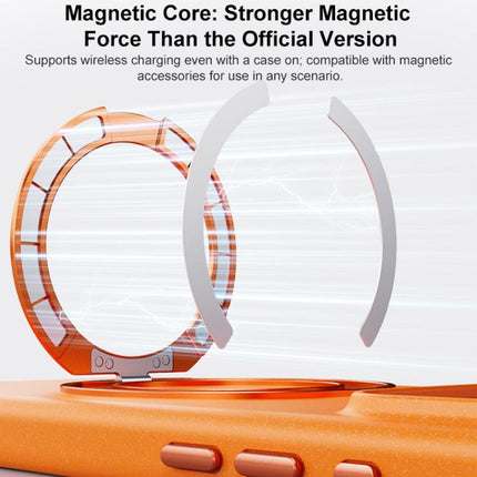 Boundless Series Rock Sand Magnetic Phone Case with 360 Degree Rotating Alloy Stand, For iPhone 17 Pro Max, For iPhone 17 Pro, For iPhone 16 Pro Max, For iPhone 16 Pro