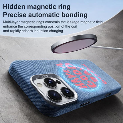 Beautiful Series Denim Texture Full Coverage Magnetic Phone Case, For iPhone 16 Pro, For iPhone 16 Plus, For iPhone 16, For iPhone 15 Pro Max
