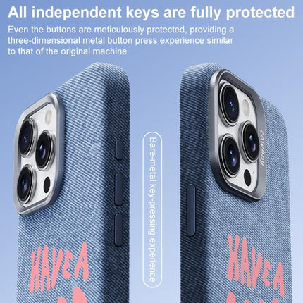 Beautiful Series Denim Texture Full Coverage Magnetic Phone Case, For iPhone 16 Pro, For iPhone 16 Plus, For iPhone 16, For iPhone 15 Pro Max