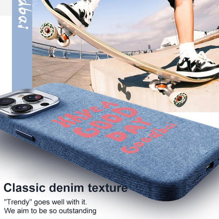 Beautiful Series Denim Texture Full Coverage Magnetic Phone Case, For iPhone 15 Pro, For iPhone 15 Plus / 14 Plus, For iPhone 15, For iPhone 14 / 13