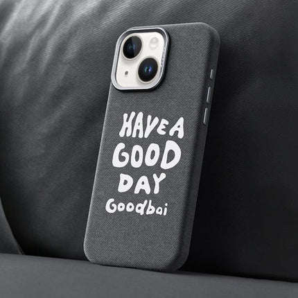 Beautiful Series Denim Texture Full Coverage Magnetic Phone Case, For iPhone 15 Pro, For iPhone 15 Plus / 14 Plus, For iPhone 15, For iPhone 14 / 13