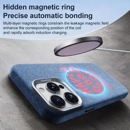 Beautiful Series Denim Texture Full Coverage Magnetic Phone Case, For iPhone 14 Pro, For iPhone 14 Pro Max
