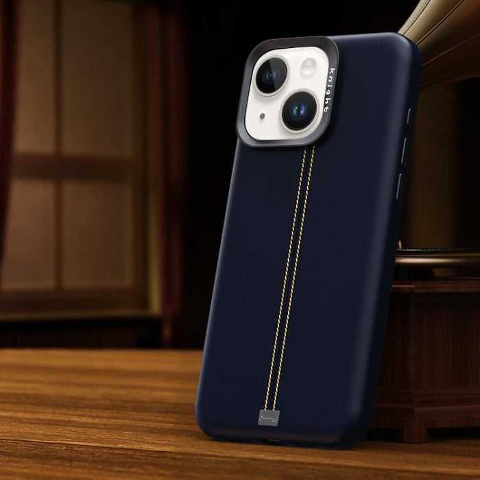 Jazz Series Retro Vegan Leather Textured Metal Frame Magnetic Phone Case, For iPhone 14 / 13, For iPhone 14 Pro, For iPhone 14 Pro Max, For iPhone 13 Pro Max