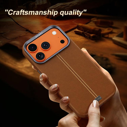 Jazz Series Retro Vegan Leather Textured Metal Frame Magnetic Phone Case, For iPhone 14 / 13, For iPhone 14 Pro, For iPhone 14 Pro Max, For iPhone 13 Pro Max