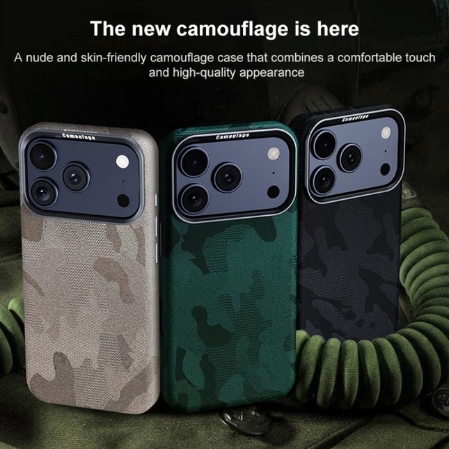 Camouflage Full Coverage Magnetic Shockproof Phone Case, For iPhone 17 Pro Max, For iPhone 17 Pro, For iPhone 17