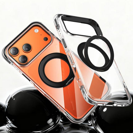 GEBEI Vacuum Airbag TPU + Acrylic 360 Rotating Bracket Magnetic Shockproof Phone Case, For iPhone 17 Pro Max, For iPhone 17 Pro, For iPhone 17