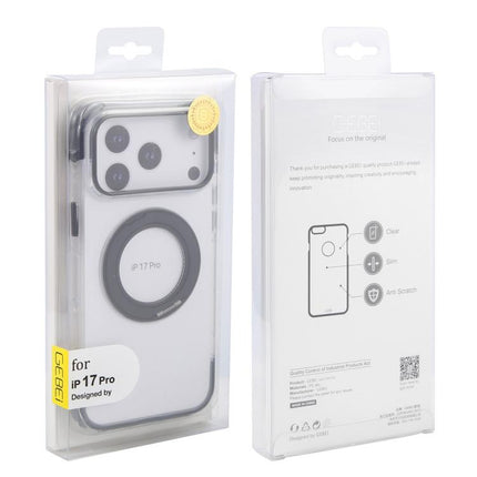GEBEI Vacuum Airbag TPU + Acrylic 360 Rotating Bracket Magnetic Shockproof Phone Case, For iPhone 17 Pro Max, For iPhone 17 Pro, For iPhone 17