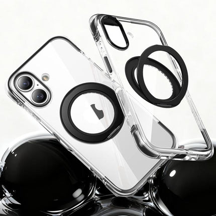 GEBEI Vacuum Airbag TPU + Acrylic 360 Rotating Bracket Magnetic Shockproof Phone Case, For iPhone 17 Pro Max, For iPhone 17 Pro, For iPhone 17