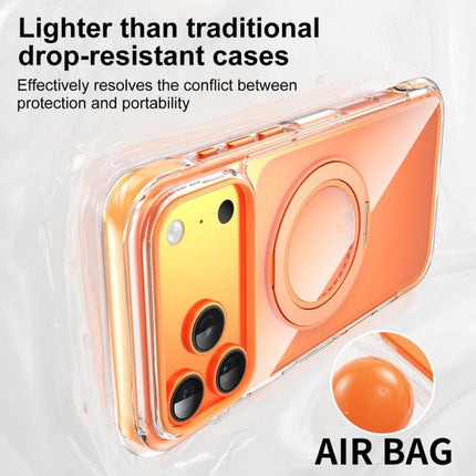GEBEI Vacuum Airbag TPU + Acrylic 360 Rotating Bracket Magnetic Shockproof Phone Case, For iPhone 17 Pro Max, For iPhone 17 Pro, For iPhone 17