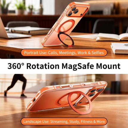 GEBEI Vacuum Airbag TPU + Acrylic 360 Rotating Bracket Magnetic Shockproof Phone Case, For iPhone 17 Pro Max, For iPhone 17 Pro, For iPhone 17