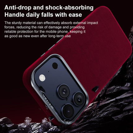 Ottilan Series Full Coverage Magnetic Microfiber Leather PC Phone Case, For iPhone 17 Pro Max, For iPhone 17 Pro, For iPhone 17