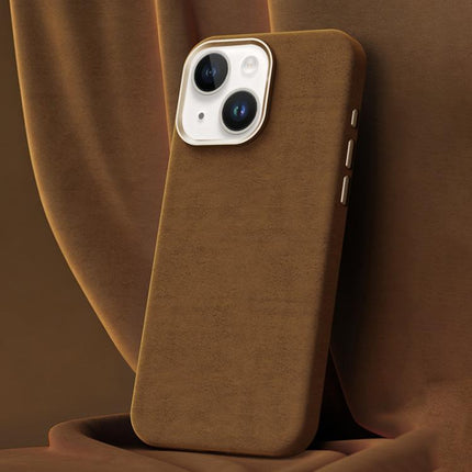 Ottilan Series Full Coverage Magnetic Microfiber Leather PC Phone Case, For iPhone 15 Plus / 14 Plus, For iPhone 15, For iPhone 14 / 13