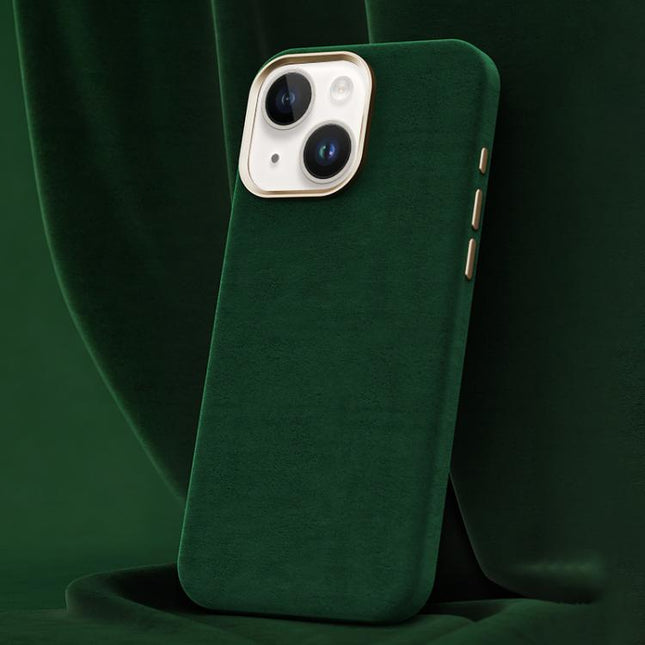 Ottilan Series Full Coverage Magnetic Microfiber Leather PC Phone Case, For iPhone 15 Plus / 14 Plus, For iPhone 15, For iPhone 14 / 13