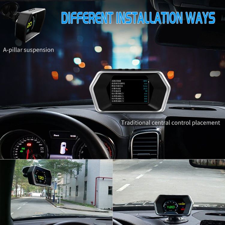 P17 Car HUD Head-up Display GPS Speed Meter Car OBD2 Fault Elimination Code, P17