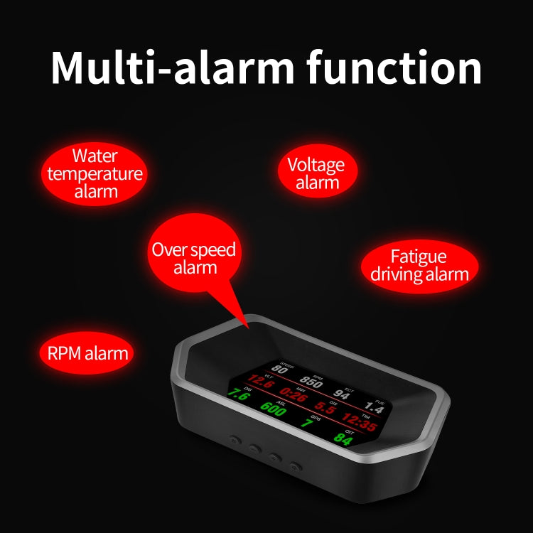P17 Car HUD Head-up Display GPS Speed Meter Car OBD2 Fault Elimination Code, P17