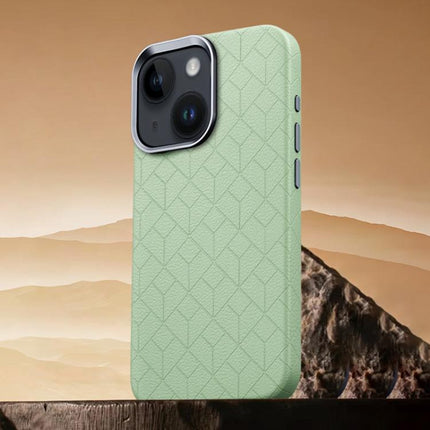 Rubik Cube Series Embossed Grid Pattern Magnetic Phone Case, For iPhone 15 Pro, For iPhone 15 Plus / 14 Plus, For iPhone 15, For iPhone 14 / 13