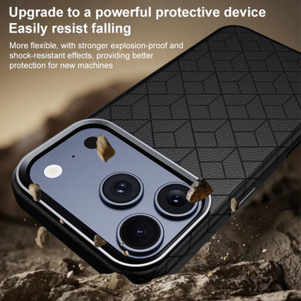 Rubik Cube Series Embossed Grid Pattern Magnetic Phone Case, For iPhone 16 Pro, For iPhone 16 Plus, For iPhone 16, For iPhone 15 Pro Max