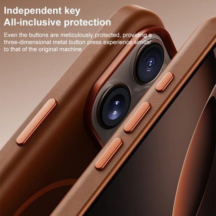 Elephant Leather Full Coverage Magnetic Microfiber Leather PC Phone Case, For iPhone 17 Pro Max, For iPhone 17 Pro, For iPhone 17